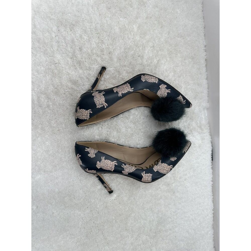 Sam Edelman Ladies' Shoes, Pumps, Sheep and Pompoms Design. Teal. Size 8 US. - Picture 7 of 10